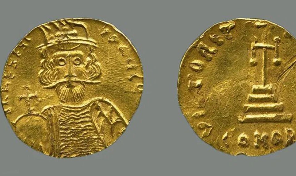 Armenians on gold coins of the Byzantine Empire