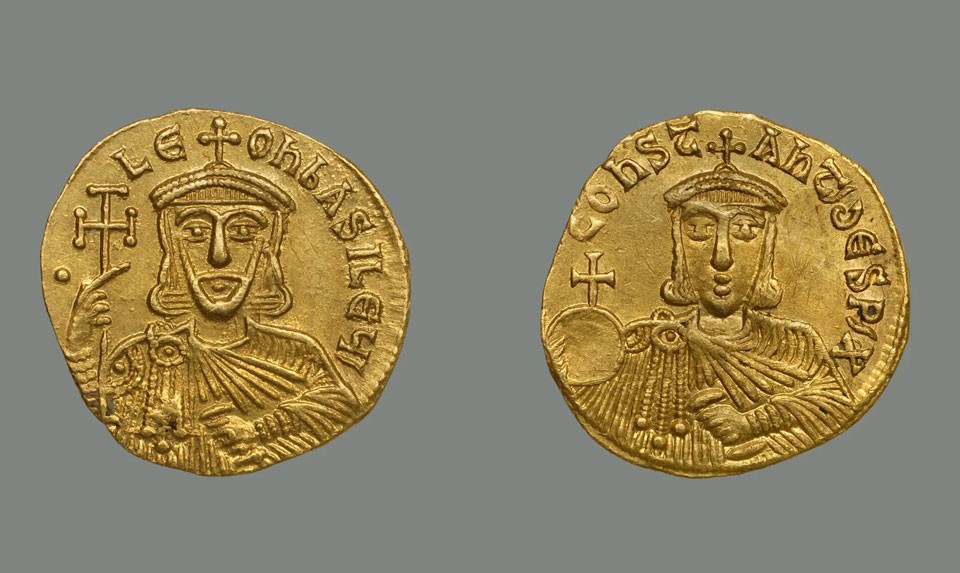 Armenians on gold coins of the Byzantine Empire